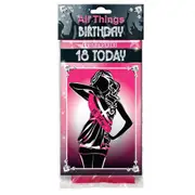 18 Today Flashing Sash Pink With Black Lettering Birthday Celebration Costume