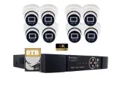 8 Channel 8TB HDD 4K 8MP IP PoE Security Camera System with Audio Surveillance