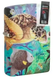 Zippo 49819 Guy Harvey Design Glow In The Dark 540 Color Lighter + FLINT PACK