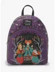 DISNEY LOUNGEFLY HOCUS SANDERSON SISTERS WITCHES SPELL DARK WOODS MINI BACKPACK