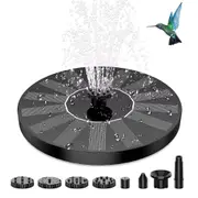 1.5W Solar Powered Bird Bath Fountains with 6 Nozzle Water Feature for Garden Pond