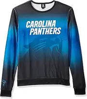NFL Mens Forever Collectibles: Printed Gradient Crew Neck Sweater, Carolina Panthers, Large