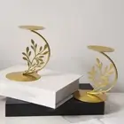 Exquisite Gold Candle Holder Rust-proof Desktop Candlestick ornaments Table