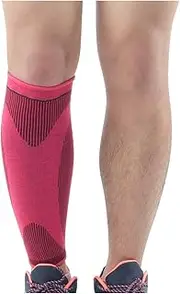 [KAYLRE] Leggings Set 1 PC Compression Sleeve, Helps Shin Splints Guards Sleeves,Compression Leg Sleeves for Running,Footless Compression Socks Legging Set (Color : MR, Size : L)