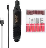 Labymos USB Power Supplys Mini Handheld Electric Grinder Drill Tool Nail Gelatum Removing Drill Mani Machine Grg Rotary Tool Kit for Milling Trimming Polishing Engraving