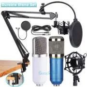 BM-800 Condenser Microphone Kit Studio Pop Filter Boom Scissor Arm Stand Mount A