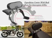 Fit For Royal Enfield "Interceptor 650 Black Expedition Carrier With Back Rest"