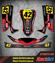Arrow X1 Junior / Cadet go kart full custom KART ART sticker kit THUNDER STYLE