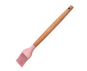 Grill Oil Brush Comfortable Handle Space-saving Kitchen Supplies Portable Cookout Barbecue Grill Oil Brush for Dining Room-Pink
