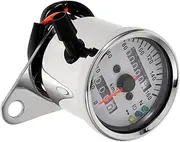 Motorcycle Dual Speedometer Gauge with LED Display Vintage Style Odometer for Motorbike Accessories Durable Material Readings Precision Production for Reliability