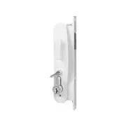 The Rolltrak White Sliding Screen Door Lock suits both left and right-handedsli
