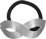 OSOLADY High Alloy Metal Hair Tie for Women Thick Elastic Bow Holder Simple Chic Ponytail Accessory