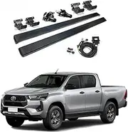 MOMOAU Electric Side Step - Automatic Retractable Running Boards for Trucks, True Flush Mount, Compatible with Hilux Revo 4 Door 2016+
