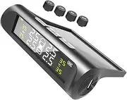 Gatuida Tire Pressure Monitor Digital Tire Pressure Gauge Tire Tools Pressure Gauges Tire Machine Wheel Pressure Sensor Tire Pressure System Tire Bead Breaker Car Pressure Gauge Black Abs
