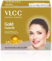 VLCC Natural Gold Facial Kit for Luminous and Radiant 60gm pack 1(Free shipping)