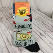 Oooh Yeah Finally Snailed It Socks Graduation Gift Unisex Size M/L Fits 8-13 NWT