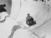 Brothers J Hubert Stevens and Curtis Stevens on their way to gold .. Old Photo