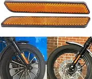 AnXin Motorcycle Side Reflector 2pc Front For Lower Leg Sliders Dyna Softail Sportster FXD