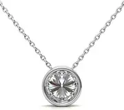 [Generic] Customize Jewel GIA/IGI 0.80 Carat Round Brilliant Cut Natural Earth Mined Diamond Solitaire Bezel Pendant In 14k White Yellow Rose Gold For Women,D-SI, Medium, Gemstone, natural diamond