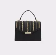 ALDO Brand Women's Hand bag. Black Handle on High Style with jewelry chain