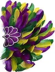 [Ipetboom] Carnival Plume Headband Decoration Elastic Hair Accessory for Festivals Parties and Balls Comfortable Secure Versatile Styling Design