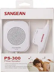 Sangean PS-300 Pillow Speaker with in-line Volume Control and Amplifier (White)