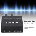 (US Plug)Mini Audio Distribution Mixer 2 In 2 Out Stereo Magnifier `