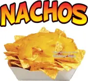 Nachos DECAL (CHOOSE YOUR SIZE) Food Truck Sign Concession vinyl Sticker