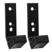 2Pcs Wall Mounted Barbell Rack Barbell Storage Rack Weight Bar Holder Fitness Equipment Rack Black 15.00X5.50X4.00CM