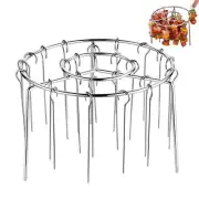 24 Pieces BBQ Vertical Skewer + Round Stainless Steel Air Fryer Kebab Rack