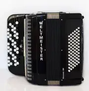 NEW Weltmeister Romance 602 Button Accordion 72 Bass Lightweight B Griff Black