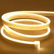 Warm White LED Neon Rope Light Dimmable - 6.6ft USB Powered, Waterproof Flexible Silicone Strip with Touch Control for Indoor & Outdoor Decor (Bedroom, Kitchen, Home)