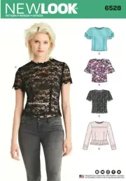 New Look Sewing Pattern 6528 Tops Size A (10-22) Uncut New