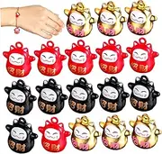 Tofficu Unique Japanese Cat Bells 18 Pcs Charms for DIY Pet Collar and Craft Projects