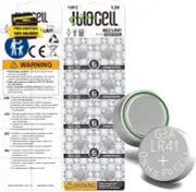 LR41 Button Batteries 10 Pack, AG3 384 Coin Cell Battery, 1.55V Long Lasting SR4