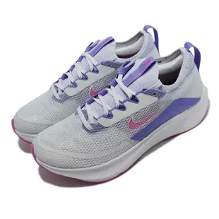 Nike 慢跑鞋 W Zoom Fly 4 氣墊 女鞋 跑鞋 運動 灰 粉 CT2401-003 [ACS 跨運動]