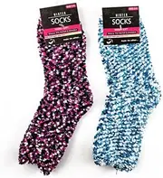 [6 Pairs] LYLAC Homeware Winter Socks, Size 5-8, Polyester Spandex Blend, Textured Knit Pattern