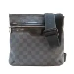 【二手名牌BRAND OFF】LOUIS VUITTON LV 路易威登 黑色 棋盤格 塗層帆布 THOMAS 斜背包 N58028