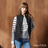 在飛比找momo購物網優惠-【NAUTICA】女裝 經典禦寒背心(黑)