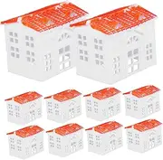 10pcs Mini Villa Model Fine Craftsmanship Easy to Assemble Simulation Building Model Decor for Micro Landscape and Table Decor