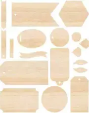 We R Memory Keepers Singe Quill Veneer Ephemera 18/Pkg Assorted Shapes