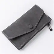 3 pcs Clutch Long Purse Leather Wallet Case Phone Bag Card Solt Holder for iPhone Samsung Xiaomi Huawei BLACK COLOR