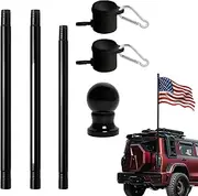 Truck Flag Pole Mount Kit, Multi-Purpose Flag Pole Holder, Trailer Hitch Flag Mount, Stainless Steel Flag Pole Kit, Outdoor Flag Pole Holder, Flag Pole Holder for Truck