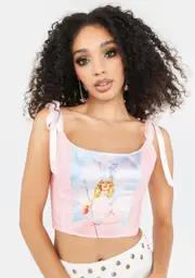 [Dolls Kill x Wizard of Oz] Wherever You Are Glinda Corset Top