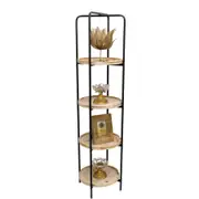 Willow & Silk 160cm 4-Round Wooded Home Display Furniture/Organiser/Shelf Unit