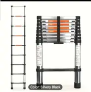 8.5FT Steel Folding Multi Purpose Telescopic Extension Ladder Heavy Duty Sturdy.
