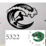 Surfer Ocean Wave Circle Metal Cutting Dies Scrapbooking Card Making Craft