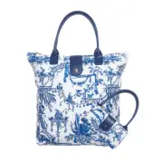 Signare Tapestry Folding Reusable Shopping Bag in Chinoiserie Design