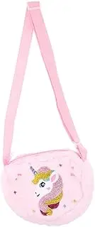 [Gatuida] Unicorn Shoulder Pouch for Cute Plush Storage Bag with Strap for Parties Travel Everyday Use Phone Storage Heart Design