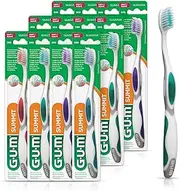 GUM Summit+ Soft Toothbrush, Ultra Fine Tapered Bristles for More Effective Plaque Removal, Extra Soft Toothbrushes for Adults, 12ct